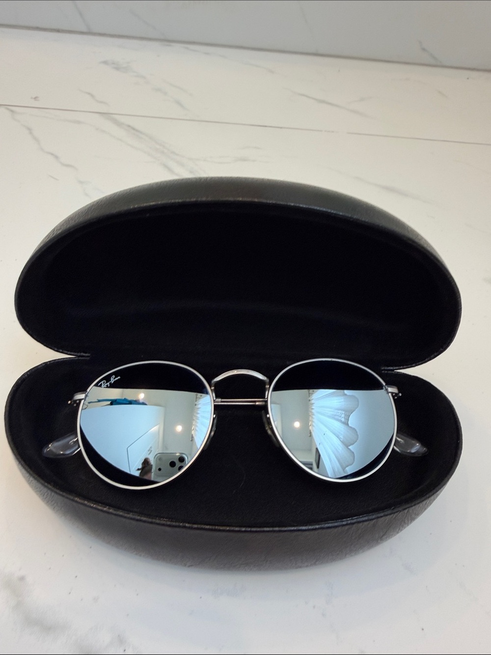 Ray-Ban Round Silver Sunglasses Metal